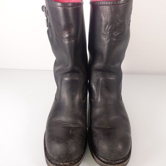 Vtg Harley Davidson Mens Size 11.5 Engineer Motorcycle Black Leather Boots 98000 main image 6
